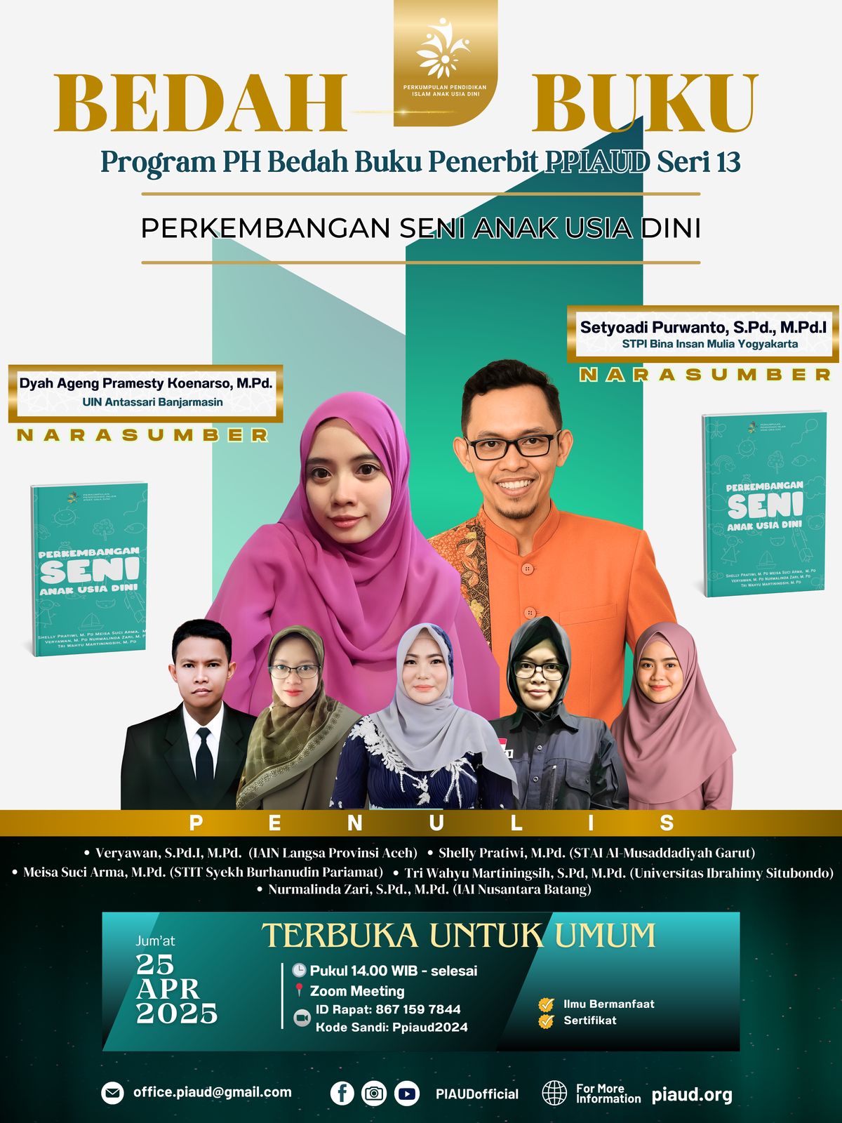 Bedah Buku “Perkembangan Seni Anak Usia Dini” PPIAUD Indonesia Sukses Digelar, Hadirkan Wawasan Mendalam dari Para Ahli